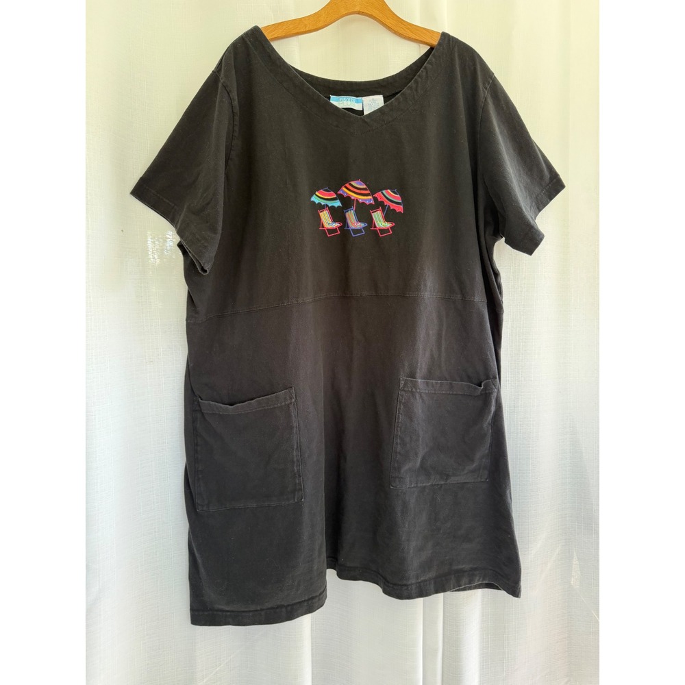 Resorts Plus Lounge Dress Cover Up Women's Oversized 2X Beach Chair Graphic